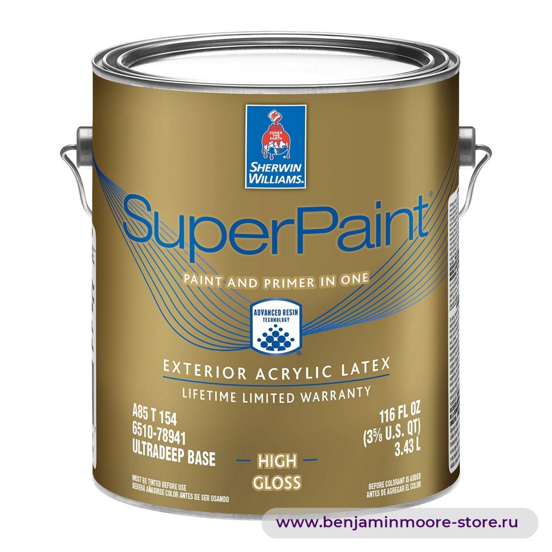 Sherwin-Williams SuperPaint® Exterior High Gloss высокоглянцевая краска для наружных работ — фото | www.benjaminmoore-store.ru
