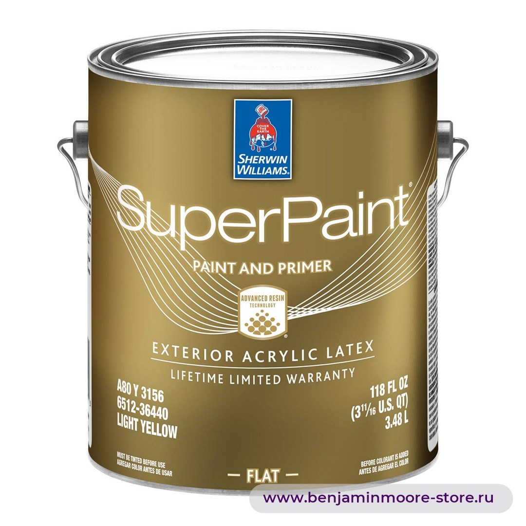 Sherwin-Williams SuperPaint® Exterior Flat глубокоматовая краска для наружных работ — фото | www.benjaminmoore-store.ru