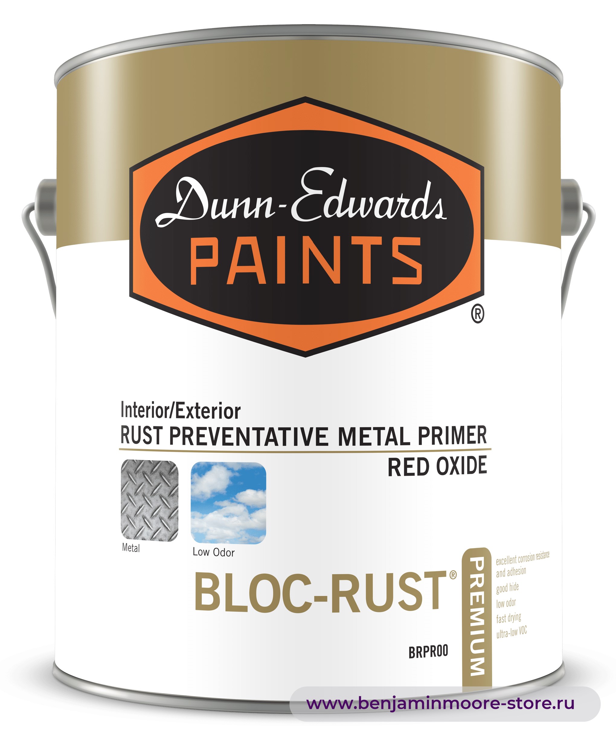 Грунтовка Dunn-Edwards BLOC-RUST® Premium BRPR00 / Данн-Эдвардс Блок-Раст Премиум антикоррозионный грунт по металлу для внутренних и наружных работ — фото | www.benjaminmoore-store.ru