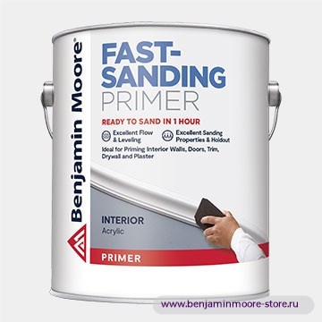 Грунтовка Benjamin Moore 0507 Fast Sanding Primer / Бенджамин Мур Фаст Сэндинг Праймер быстро шлифуемый грунт для внутренних работ — фото | www.benjaminmoore-store.ru