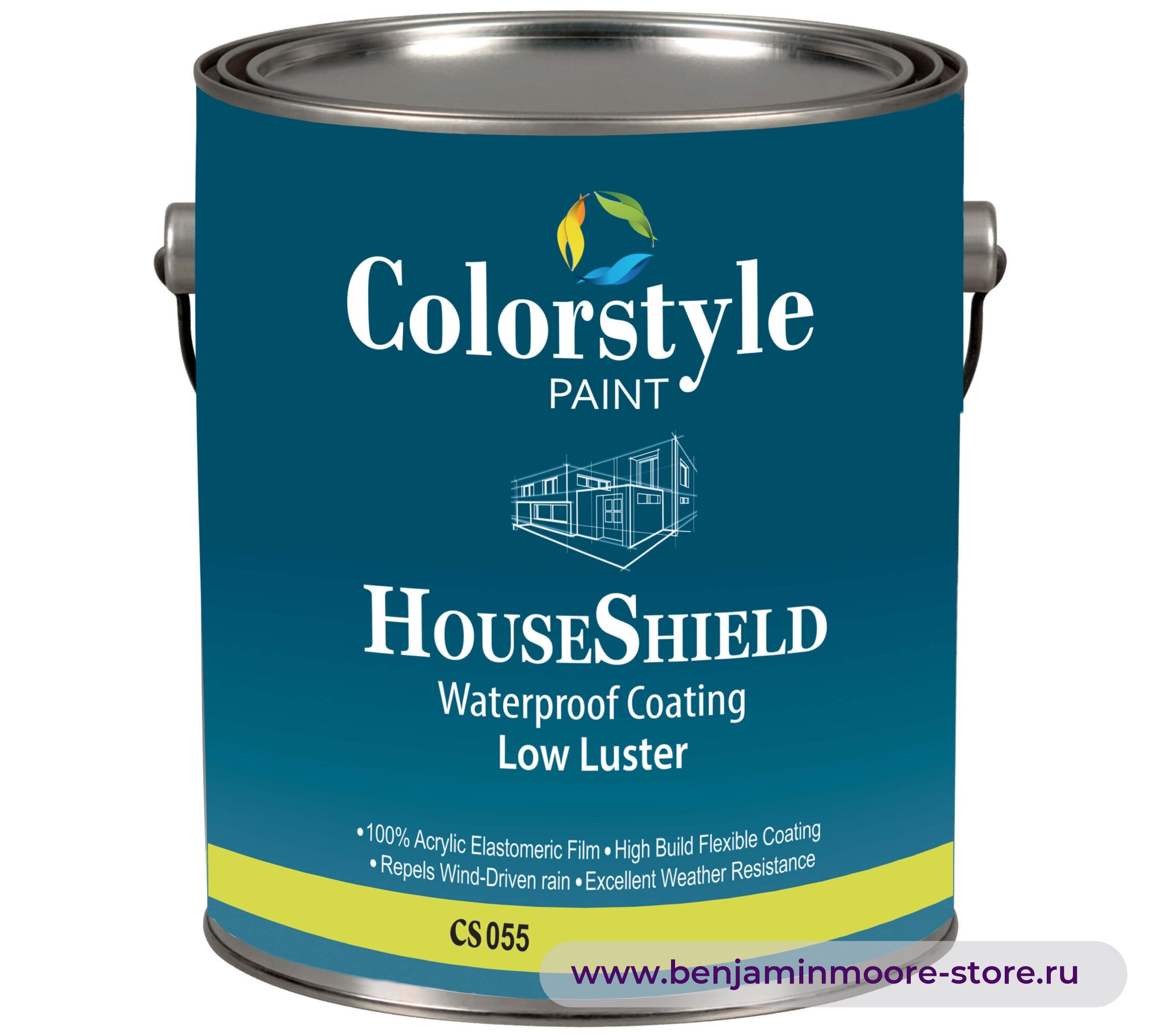 Colorstyle CS 055 Houseshield Waterproof Low Luster краска для наружных работ — фото | www.benjaminmoore-store.ru