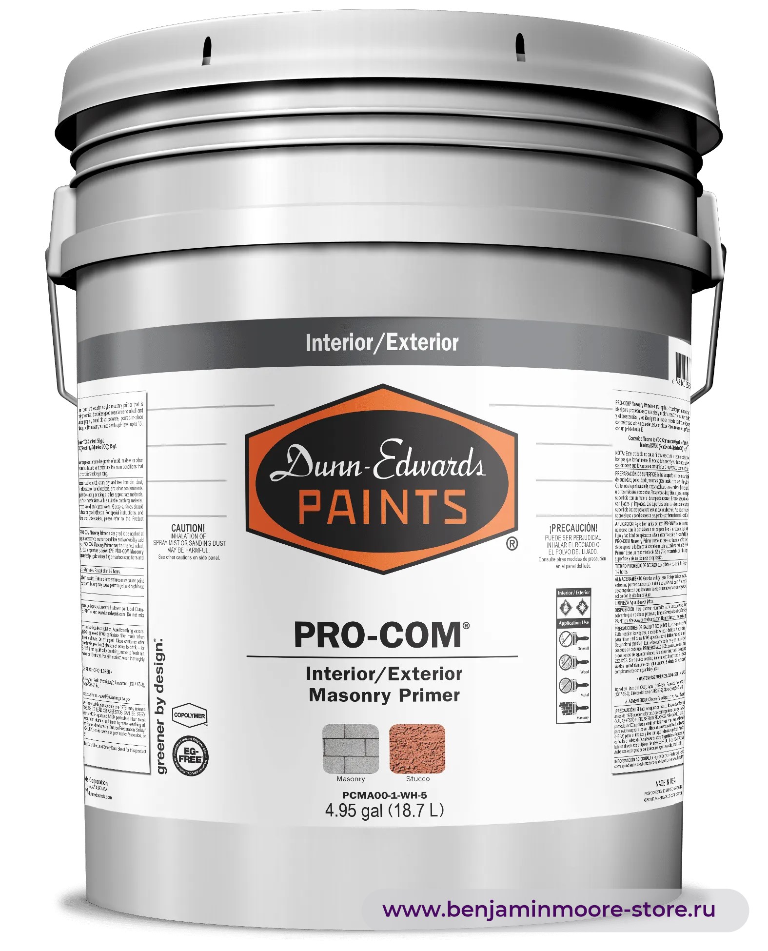 Грунтовка Dunn-Edwards PRO-COM® 6500 Masonry Primer PCMA00 / Данн-Эдвардс Про-Ком 6500 Мейсонри Праймер акриловый грунт по кладке для внутренних и наружных работ — фото | www.benjaminmoore-store.ru