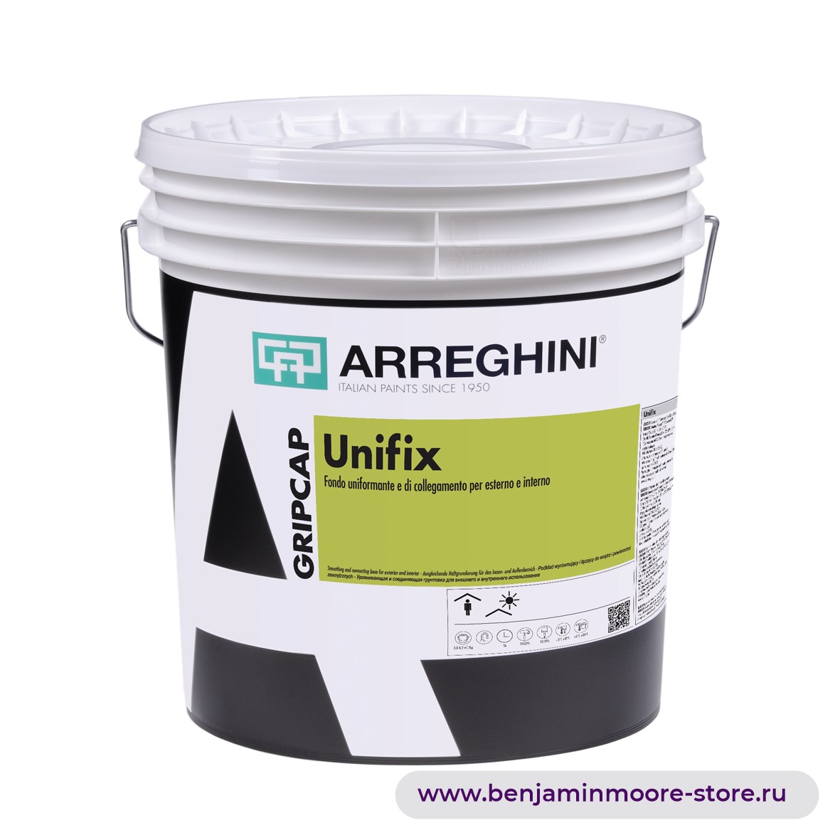 Грунтовка Arreghini Unifix Grosso / Аррегини Унификс Гроссо выравнивающая адгезионная грунтовка крупной фракции для внутренних и наружных работ — фото | www.benjaminmoore-store.ru
