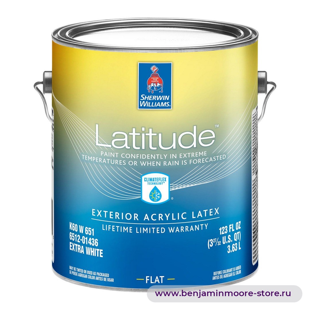 Sherwin-Williams Latitude™ Exterior Flat глубокоматовая краска для наружных работ — фото | www.benjaminmoore-store.ru