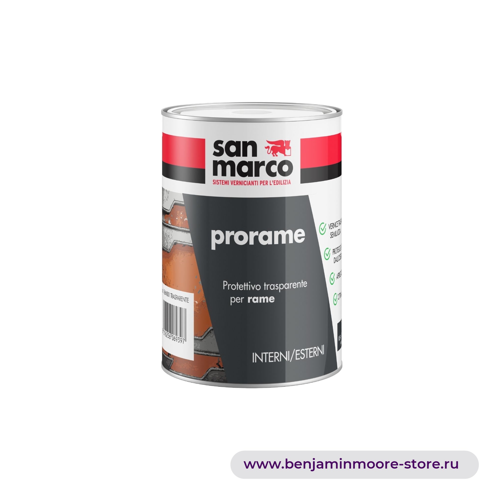 San Marco Prorame полуглянцевый лак - прозрачное защитное средство для меди — фото | www.benjaminmoore-store.ru
