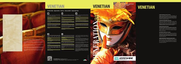 Цветовая карта Venetian — брошюра Arreghini