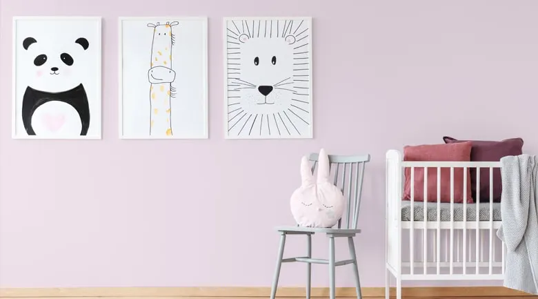 Детская в цвете Soft Lilac DE5974 — для детских выбирайте краски Zero VOC
