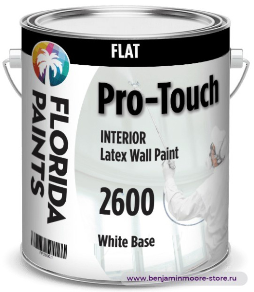 Florida Paints Pro-Touch Interior Flat 2600 глубокоматовая краска для внутренних работ — фото | www.benjaminmoore-store.ru