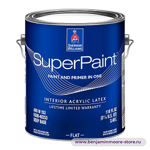 Краска Sherwin Williams SuperPaint Interior Latex Flat / Шервин Вильямс СуперПэйнт Латексная матовая в цвете 2002-70 Pink Cadillac