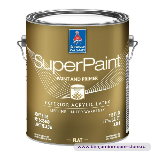 Sherwin-Williams SuperPaint® Exterior Flat глубокоматовая краска для наружных работ — фото | www.benjaminmoore-store.ru