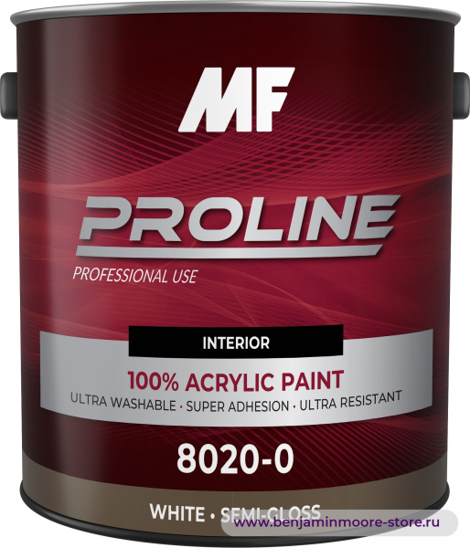MF Paints Proline Red 8020 Semi-Gloss полуглянцевая краска для внутренних и наружных работ — фото | www.benjaminmoore-store.ru