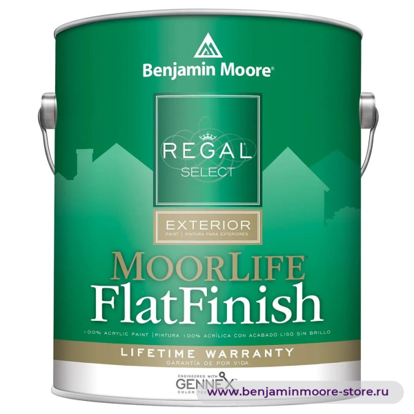 Benjamin Moore 105 Regal® Select Premium Exterior Flat Матовая краска  — фото | www.benjaminmoore-store.ru