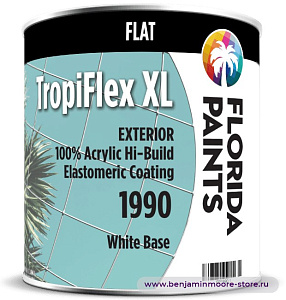 Florida Paints TropiFlex XL Flat 1990 глубокоматовая краска для наружных работ в цвете CC-310 Dusty Road