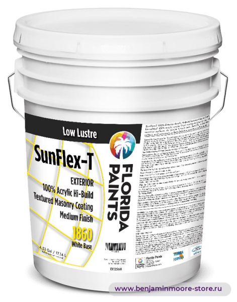 Florida Paints SunFlex-T Textured 1860 краска для наружных работ — фото | www.benjaminmoore-store.ru