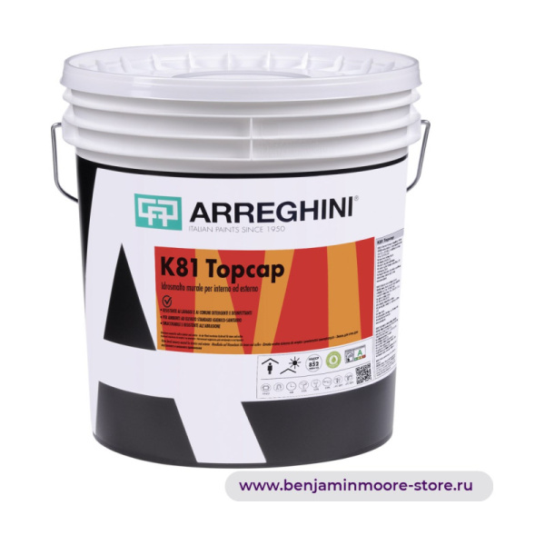 Arreghini K81 Topcap Lucido эмульсия для стен для внутреннего и внешнего использования — фото | www.benjaminmoore-store.ru