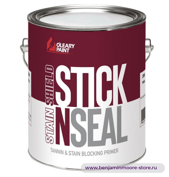 Грунтовка O'Leary Stick-N-Seal Stain Shield 2090 / О'Лири Стик-Н-Сил Стейн Шилд 2090 акриловый грунт по дереву с блокировкой танинов, для наружных работ — фото | www.benjaminmoore-store.ru