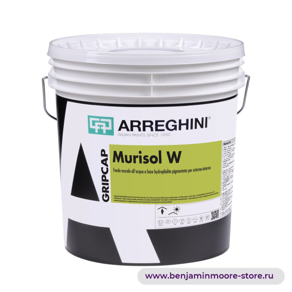 Грунтовка Arreghini Murisol W / Аррегини Муризол W пигментированная грунтовка на водной основе для внутренних и наружных работ — фото | www.benjaminmoore-store.ru