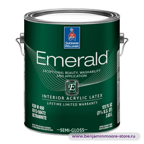 Sherwin-Williams Emerald® Interior Semi-Gloss полуглянцевая краска для внутренних работ — фото | www.benjaminmoore-store.ru