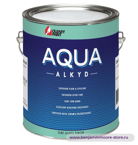 O'Leary Aqua Alkyd Satin 2892 атласная эмаль для внутренних и наружных работ — фото | www.benjaminmoore-store.ru