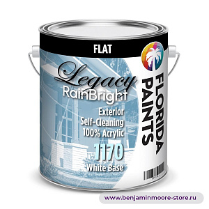 Florida Paints Legacy RainBright Flat 1170 глубокоматовая краска для наружных работ в цвете CC-310 Dusty Road