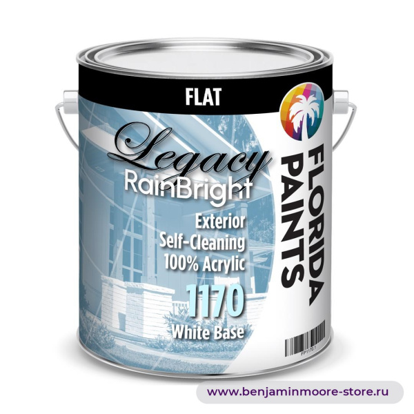 Florida Paints Legacy RainBright Flat 1170 глубокоматовая краска для наружных работ — фото | www.benjaminmoore-store.ru