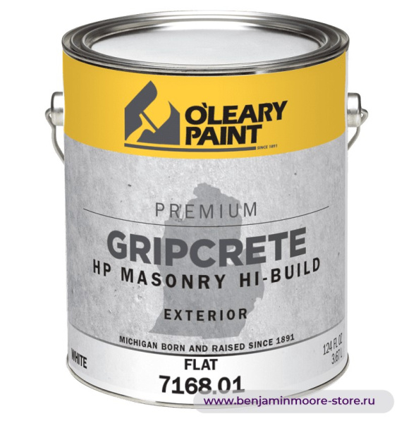 O'Leary GripCrete HP Hi-Build Flat 7168 глубокоматовая краска для наружных работ — фото | www.benjaminmoore-store.ru