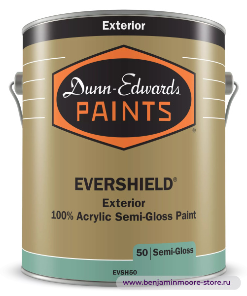 Dunn-Edwards EVERSHIELD® Semi-Gloss EVSH50 полуглянцевая краска для наружных работ — фото | www.benjaminmoore-store.ru