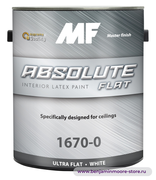 Краска MF 1670 Absolut Flat Глубокоматовая краска для стен и потолков — фото | www.benjaminmoore-store.ru