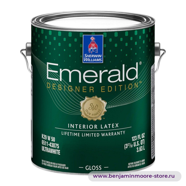 Sherwin-Williams Emerald® Designer Edition Gloss глянцевая краска для внутренних работ — фото | www.benjaminmoore-store.ru