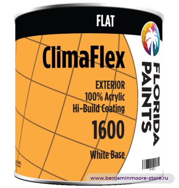 Florida Paints ClimaFlex Flat 1600 глубокоматовая краска для наружных работ — фото | www.benjaminmoore-store.ru