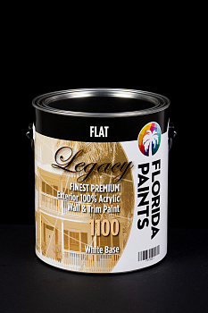Краска Florida Paints FP1100 Exterior Flat White Матовая Акриловая  краска 