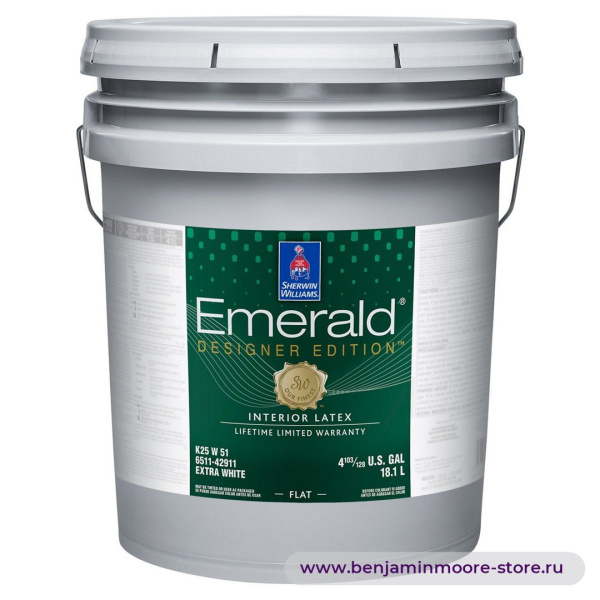 Sherwin-Williams Emerald® Designer Edition Flat глубокоматовая краска для внутренних работ — фото | www.benjaminmoore-store.ru